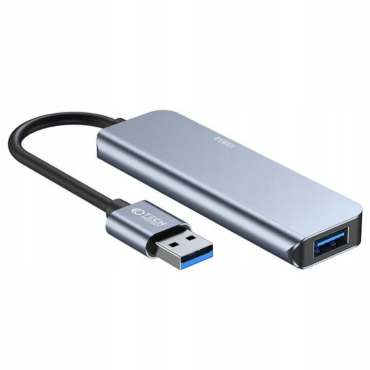 HUB ADAPTER ROZGAŁĘZIACZ ROZDZIELACZ USB-A 3.0 - USB-C TYPE-C DO KOMPUTERA