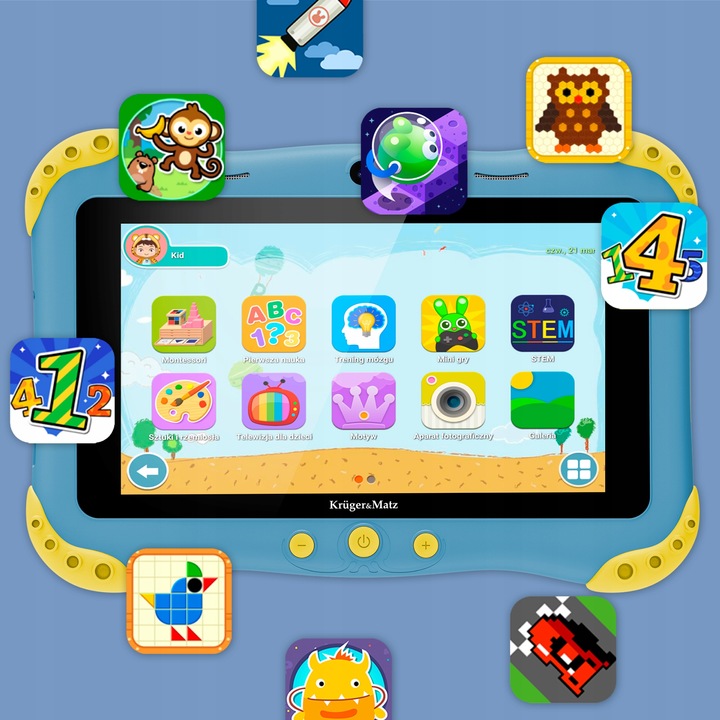 Tablet dla dzieci edukacyjny Kruger&Matz 7" FUN 708 3/32GB WiFi Android 13