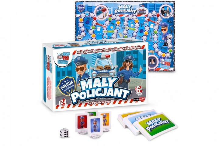 Gra planszowa dla dzieci planszówka MAŁY POLICJANT uczy zachowań wersja PL