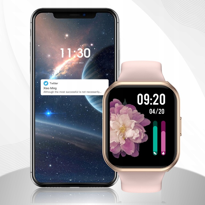 SMARTWATCH DAMSKI ROZMOWY ZEGAREK SPORTOWY POLSKIE MENU GRY SMART WATCH