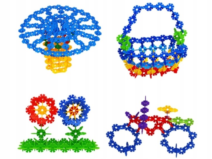 Klocki Konstrukcyjne Rzepy Płatki Śniegu 2500 elem