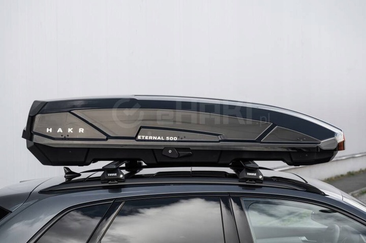 BAGAŻNIK DACHOWY BOX BOKS KUFER HAKR ETERNAL 600 Litrów CZARNY POŁYSK