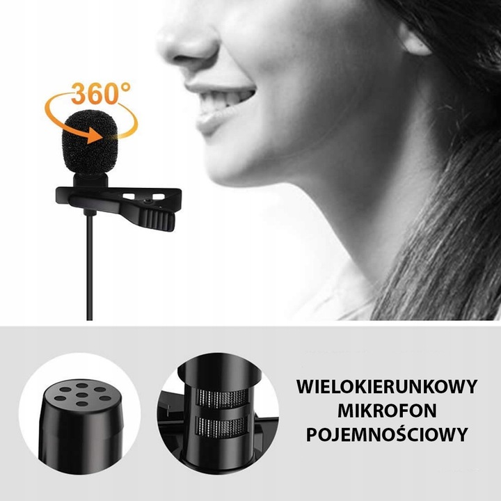 Mikrofon z klipsem gamingowy komputerowy USB M-14