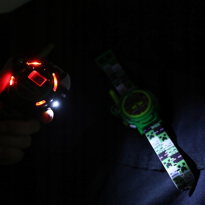 MINECRAFT Creeper Zestaw zegarków z funkcją walkie-talkie, KRÓTKOFALÓWKA