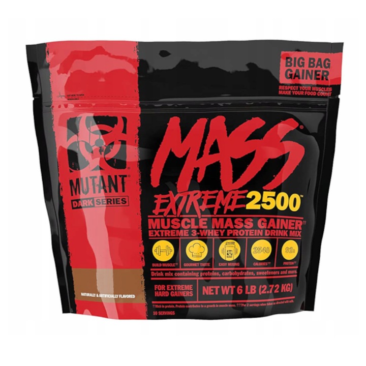 MUTANT MASS EXTREME 2720g GAINER EXTREME Czysta Masa Węglowodany + Białko