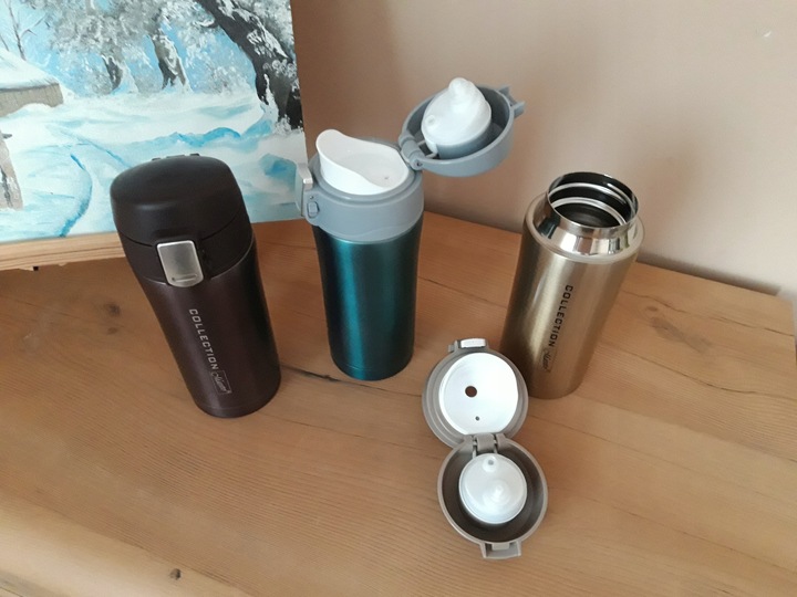 Brązowy KUBEK TERMICZNY TERMOS Stalowy Bidon 320ml Maestro Brown