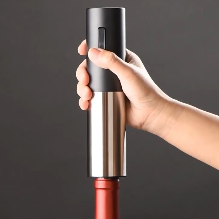 ELEKTRYCZNY KORKOCIĄG OTWIERACZ DO BUTELEK WINA, CZARNY ZESTAW NA PREZENT