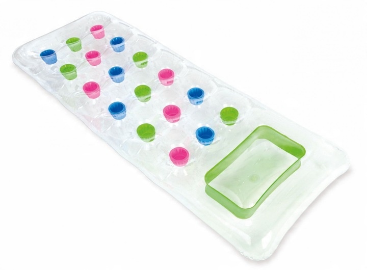 INTEX MATERAC DMUCHANY MŁODZIEŻOWY NA BASEN PLAŻOWY DO WODY 188CM RÓŻOWY