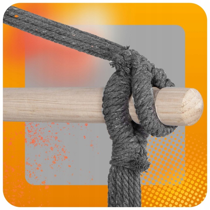 Fotel Brazylijski + Mocowanie Sufitowe Hamak Huśtawka Wiszący Ogrodowa 120k