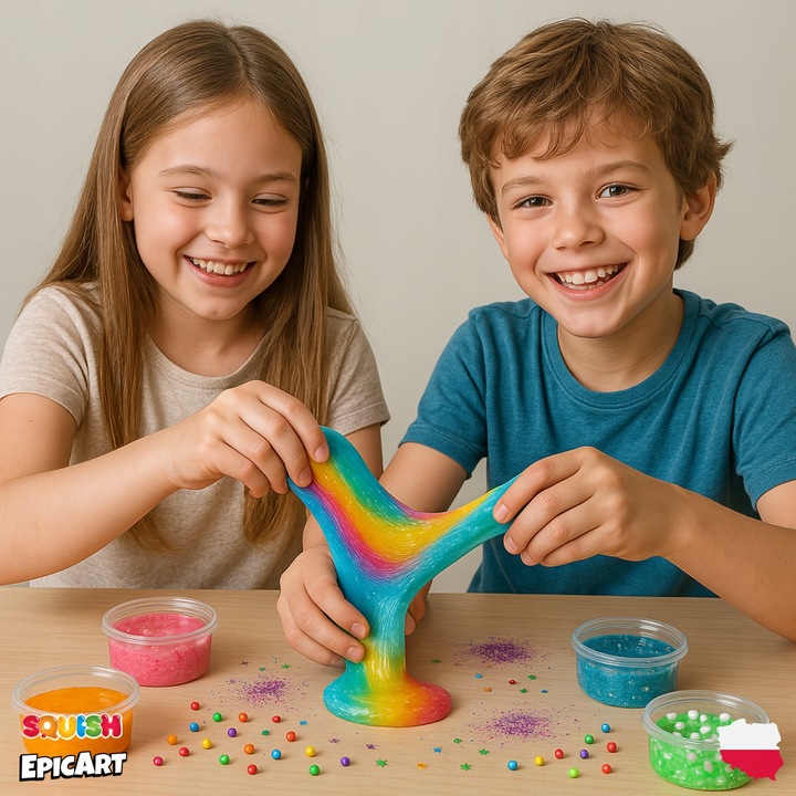 ZESTAW SLIME MEGA DO ROBIENIA SLIME GLUTKÓW NA PREZENT DZIEŃ DZIECKA