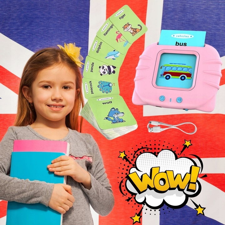 CZYTNIK KART DO NAUKI SŁÓWEK POLSKI I ANGIELSKI 448 SŁÓW TRZY TRYBY JĘZYKÓW