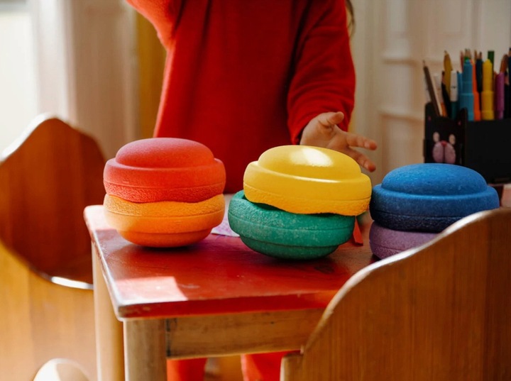 Zestaw 6 Krążków Kamieni Sensorycznych do Zabaw Ruchowych Nauka Równowagi