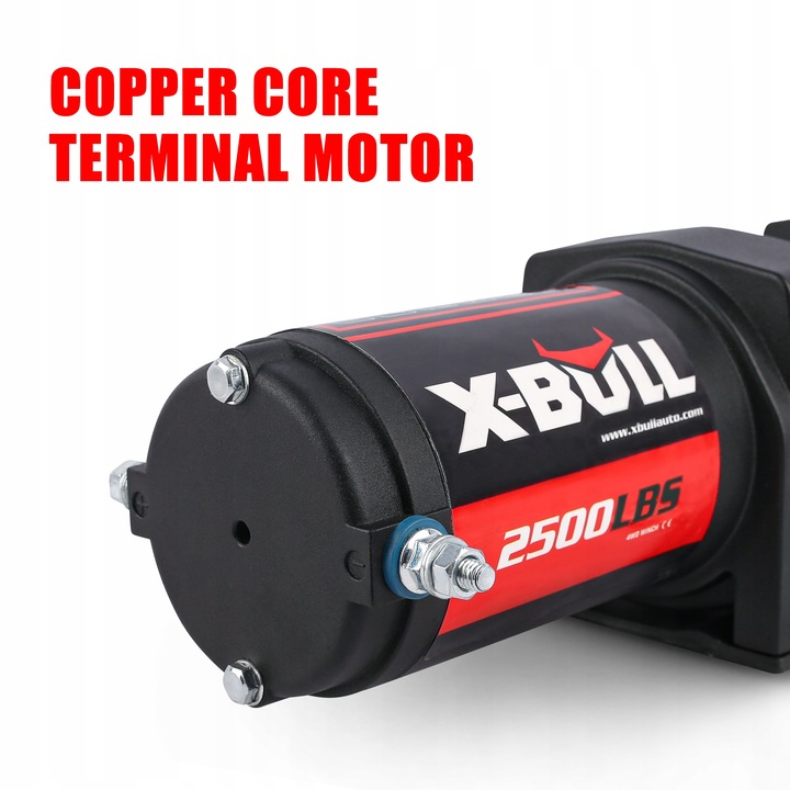 WYCIĄGARKA ELEKTRYCZNA DO QUADA X-BULL 2500 WCIĄGARKA 12V PŁUG 1,1 TON ATV