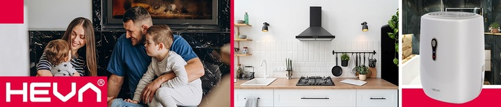 Pochłaniacz wilgoci osuszacz powietrza HEVA DUX cichy wydajny 800 ml LED