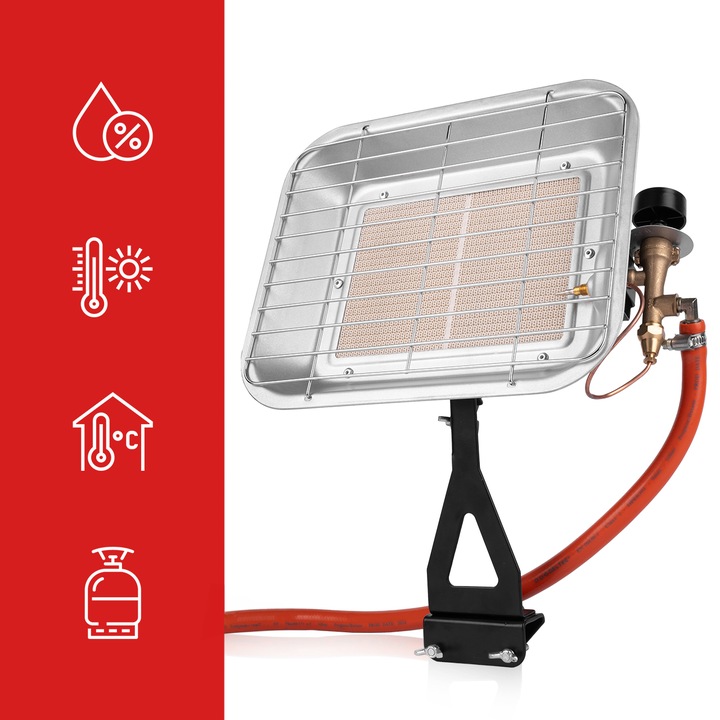 PIECYK NA GAZ PROMIENNIK GRZEJNIK GAZOWY UCHWYT NA BUTLE SŁONECZKO 4500W