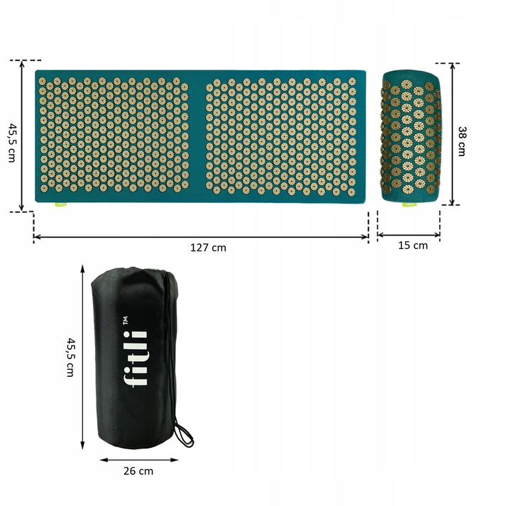 MATA ZDROWOTNA DO AKUPRESURY Z KOLCAMI + PODUSZKA