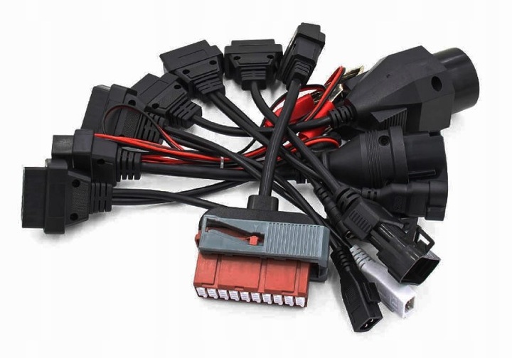 ZESTAW ADAPTERÓW 8 OBD OBDII AUTOCOM DELPHI DS150E WOW KABLE DIAGNOSTYCZNE