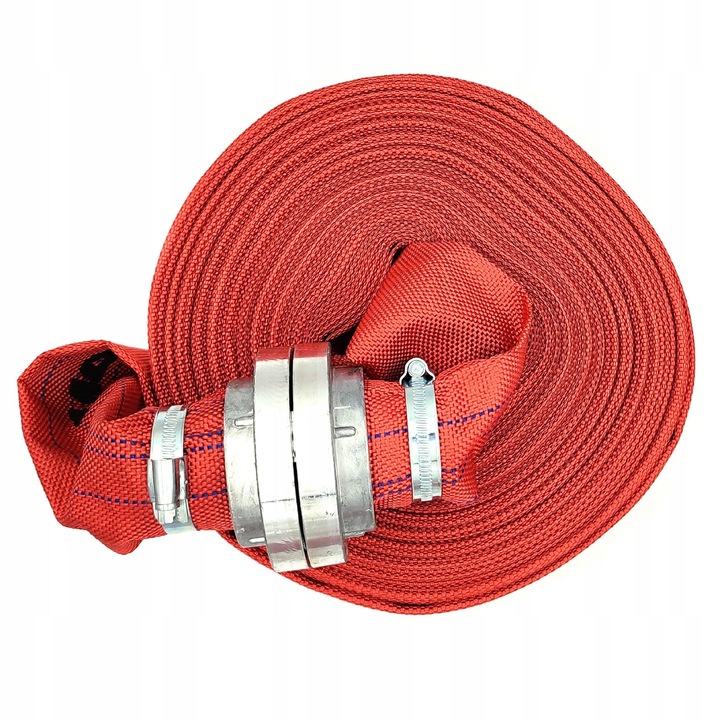 WĄŻ STRAŻACKI PARCIANY DO WODY SZAMBA 2" 52MM 20M Z SZYBKOZŁĄCZAMI DO POMPY