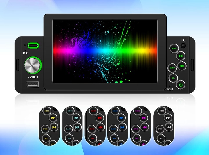 RADIO SAMOCHODOWE 1DIN BLUETOOTH 5" EKRAN DOTYK APPLE CARPLAY ANDROID AUTO