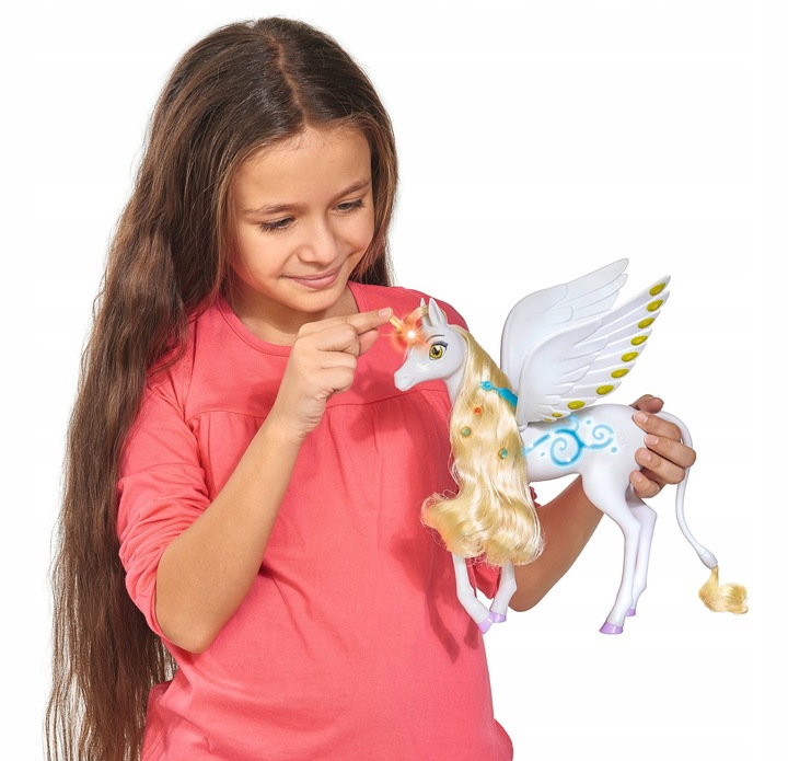 MIA I JA JEDNOROŻEC ONCHAO FIGURKA Z RUCHOMYMI SKRZYDŁAMI ŚWIATŁO DŹWIĘK