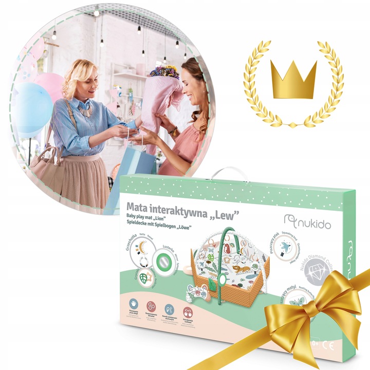 MATA EDUKACYJNA INTERAKTYWNA DWUSTRONNA SKŁADANA XXL 5w1 NUKIDO DYWAN