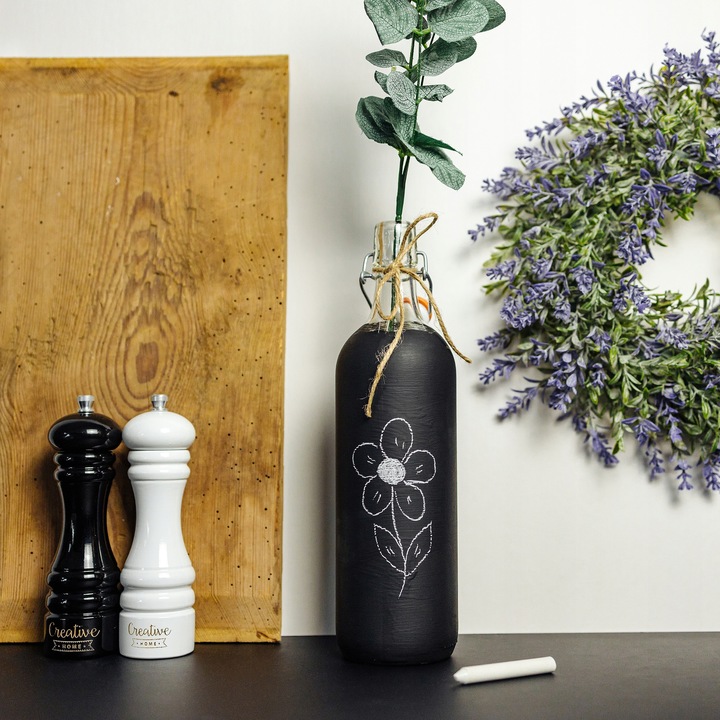 Farba tablicowa czarna do pisania kredą do mebli ścian drewna 1000ml