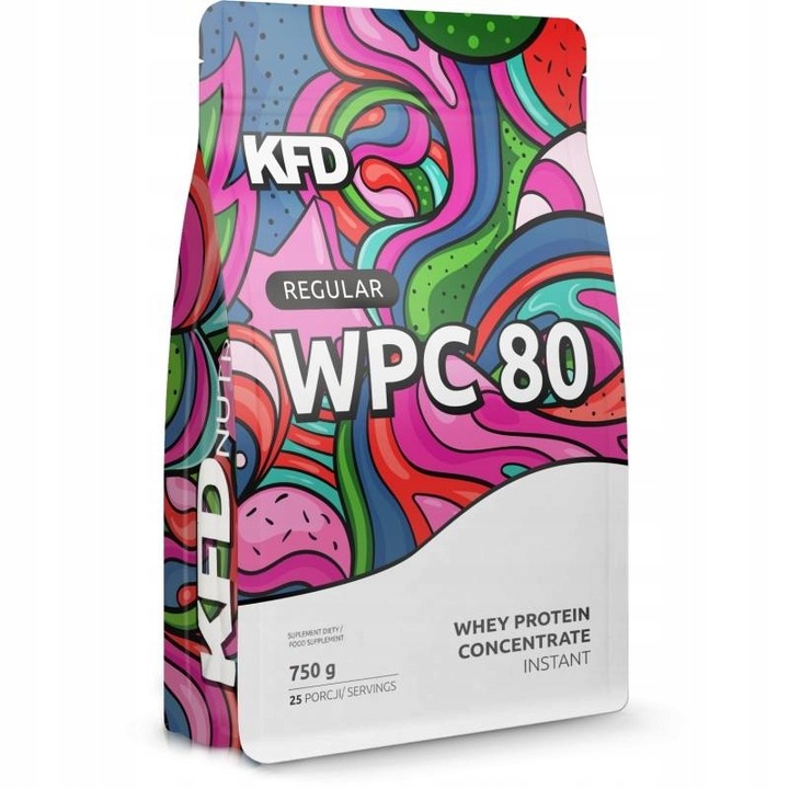 KFD REGULAR WPC 80 BIAŁKO KONCENTRAT 700g SMAK BIAŁA CZEKOLADA Z MALINĄ