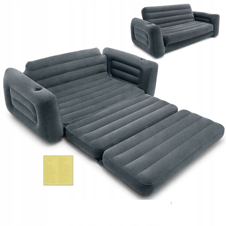 Intex DUUŻA sofa dmuchana 203x224x66 cm NEW 2025