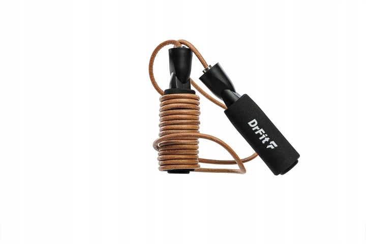 Skakanka rzemienna/skórzana regulowana bokserska DrFit H-3 2,75 m brązowa