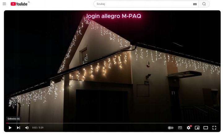 Lampki Zewnętrzne Sople LED 500 23m Biały Ciepły Światełka Świąteczne