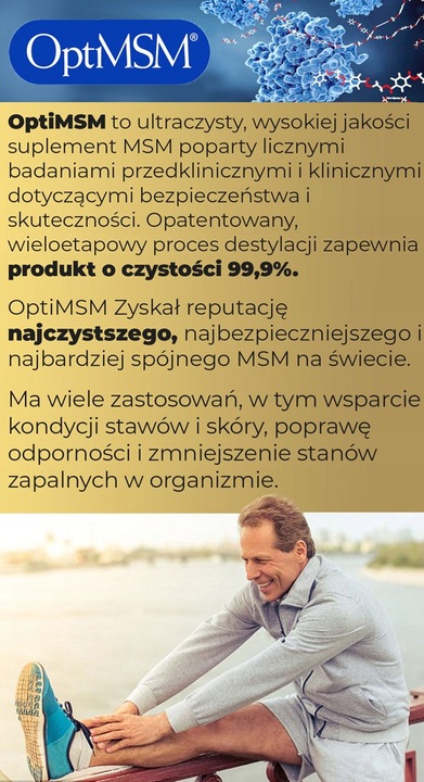 SIARKA MSM Amix Mocna Formuła 3000mg - Kapsułki najczystsza siarka OptiMSM