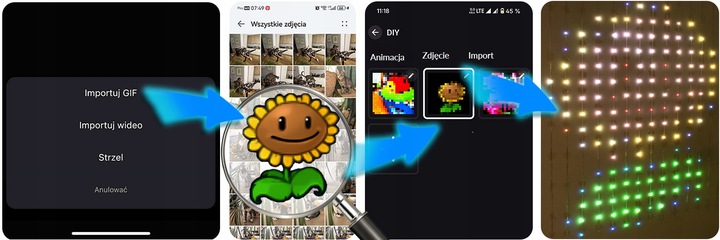 KURTYNA LED 2x2 ŚWIĄTECZNA GIRLANDA STEROWANA TELEFONEM APLIKACJA BLUETOOTH