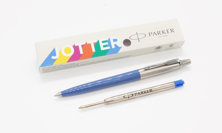 DŁUGOPIS PARKER JOTTER NIEBIESKI GRAWER ZAPASOWY WKŁAD GRATIS DO SZKOŁY