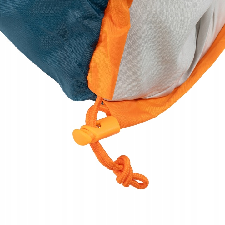 Śpiwór prostokątny Bergson Square 200 EZ Plus niebieski 2w1 Zamek Prawy