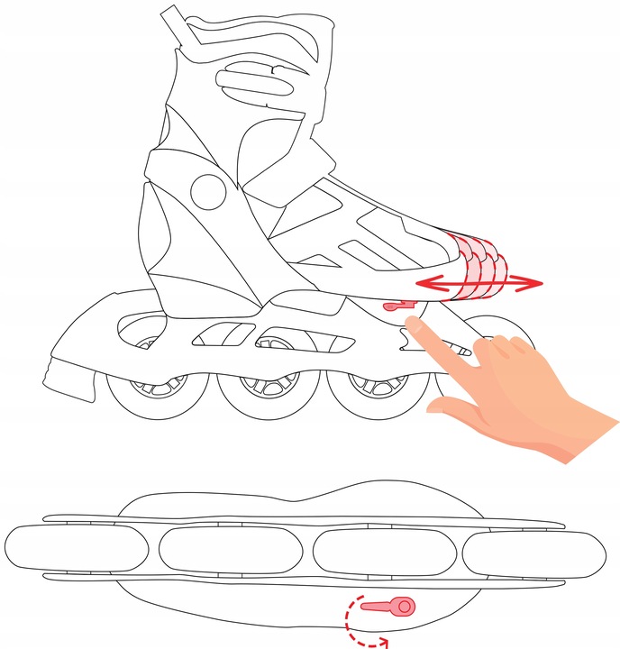 Rolko-Wrotki 3w1 Regulowane RAVEN Princess 26-29 Kauczuk