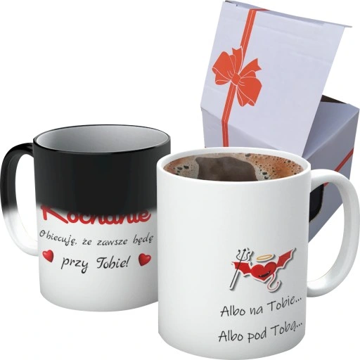 MAGICZNY KUBEK TERMICZNY PREZENT NA WALENTYNKI ROCZNICĘ DLA ZAKOCHANYCH W45