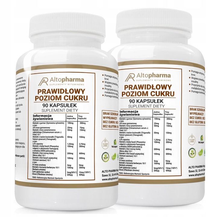 Regulacja cukru Kozieradka Gurmar Morwa Fasola 180