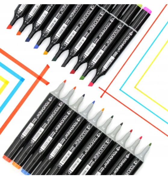 Zestaw 168 Dwustronnych Markerów Alkoholowych Pro z Praktyczną Torbą