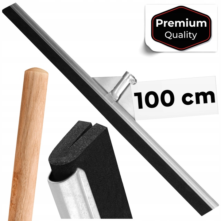 Ściągaczka do wody podłóg z kijem 100 cm STALOWA STALOWA SZTYWNA + TRZONEK