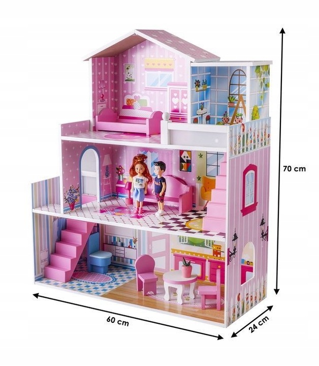 DREWNIANY DOMEK DLA LALEK