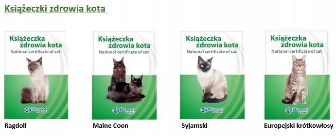 Książeczka zdrowia kota międzynarodowa