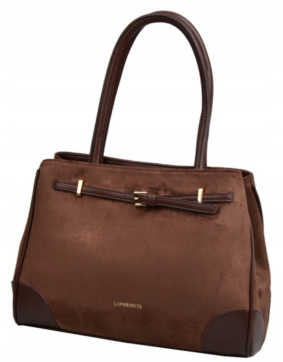 LAPHRODITE torebka damsk KLASYCZNA shopper na ramię ZAMSZ A4