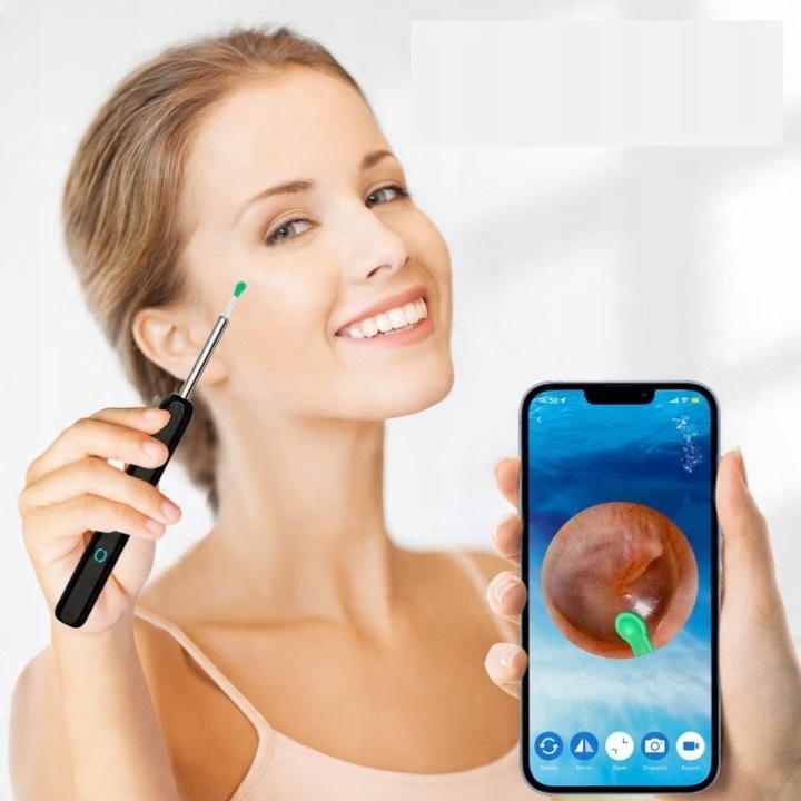 ZESTAW DO USUWANIA WOSKOWINY Z KAMERĄ 8 MEGAPIXELI HD 6 LED ENDOSKOP