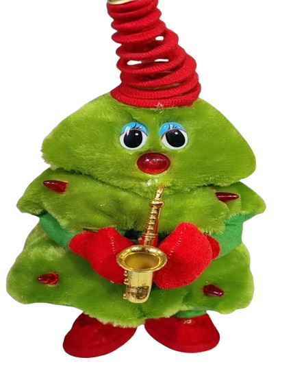 Choinka Z Saksofonem Tańcząca Oraz Grająca 8 Melodii Z Dzwoneczkiem