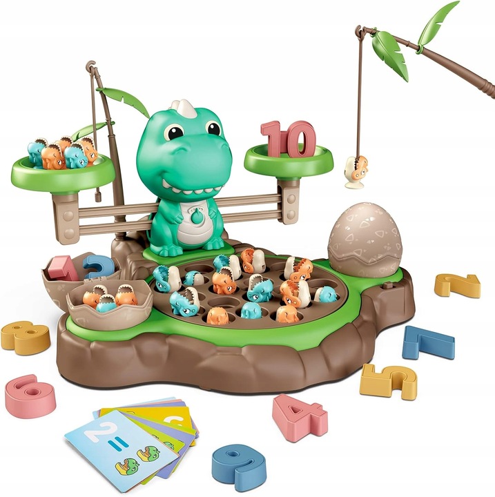 EDUKACYJNA GRA WAGA szalkowa DINOZAUR WĘDKOWANIE Równoważnia Łowienie Rybek