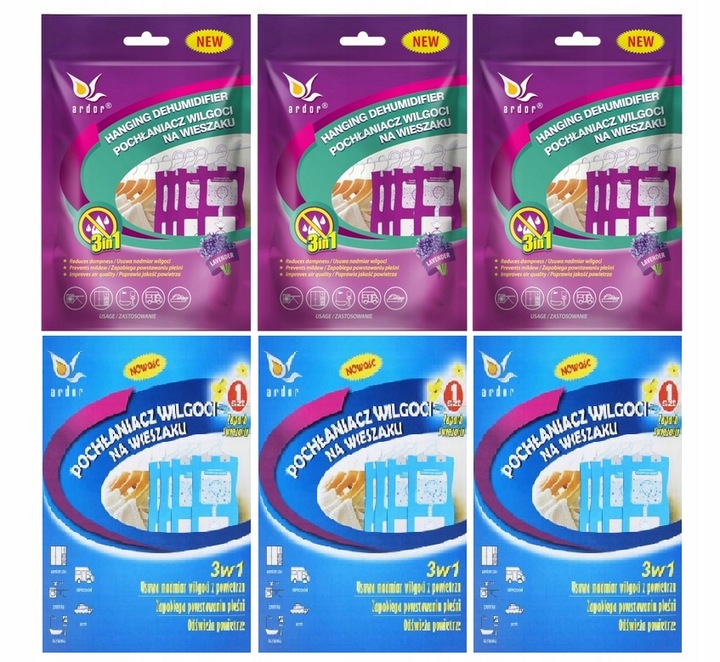 Pochłaniacz Wilgoci na Wieszaku Ardor MIX 2x3(L.Ś)