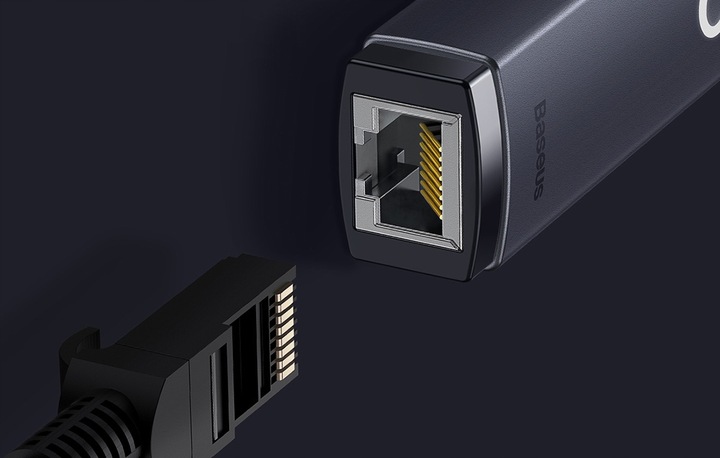 BASEUS ADAPTER PRZEJŚCIÓWKA SIECIOWA INTERNETOWA USB-C DO RJ45 1000Mbps