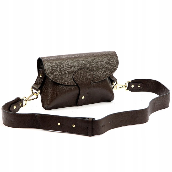 Torebka skórzana LUKA DOLLARO INSTAGRAMKA ciemny brąz