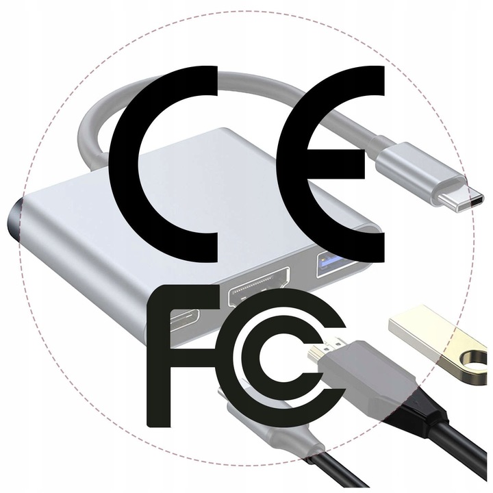 ROZDZIELACZ ADAPTER HUB HDMI TYPE-C DO MACBOOK AIR PRO 13 14 15 16 M1 M2 M3