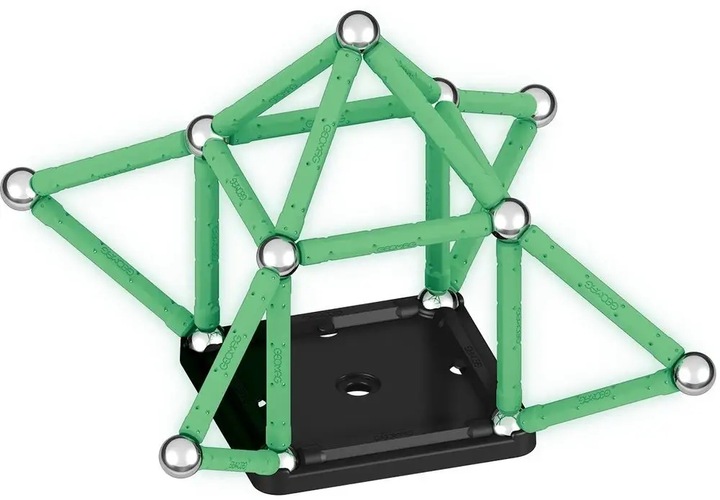 Klocki magnetyczne Geomag Glow Recycled 60el. 60